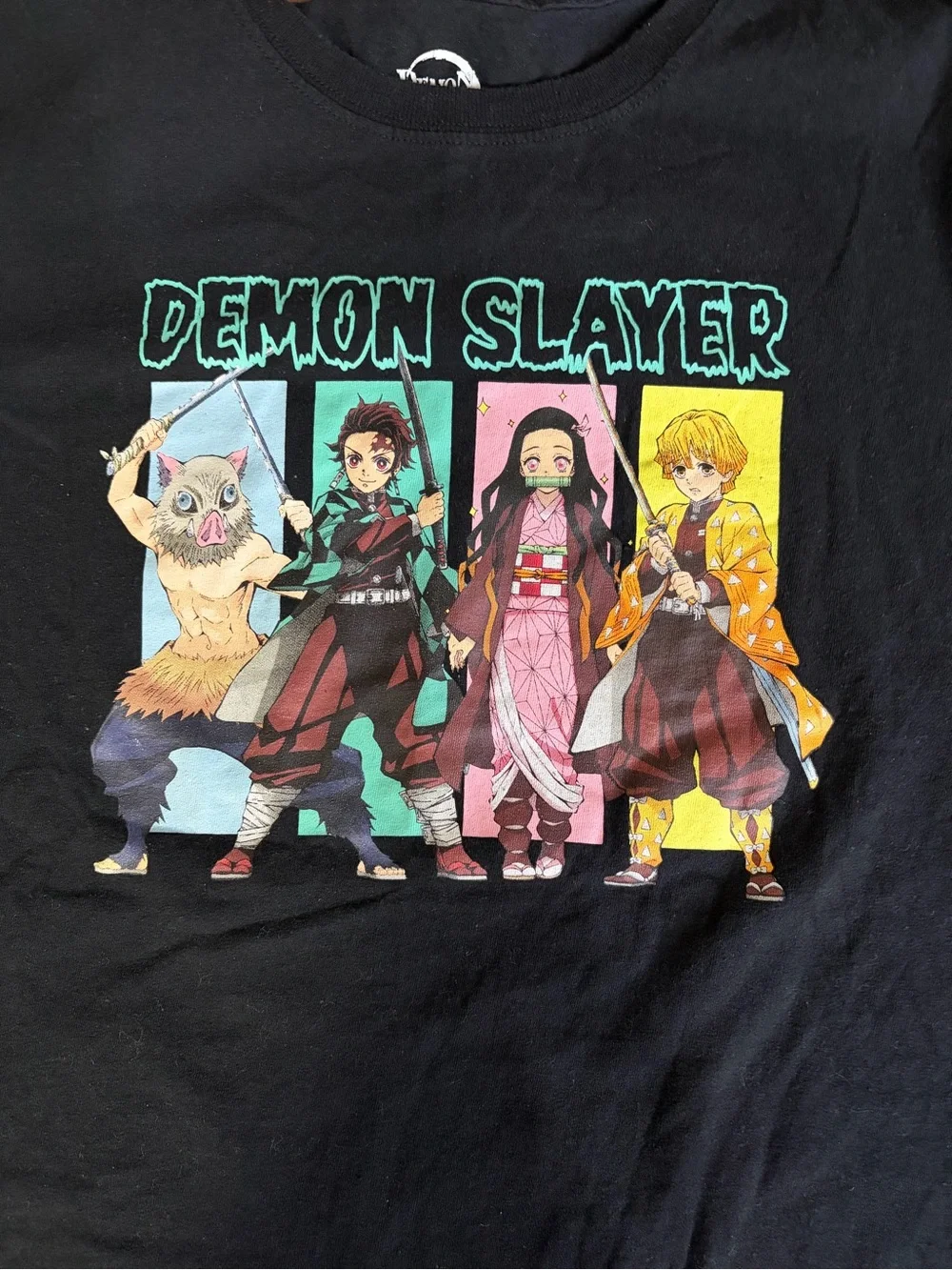 Official Demon Slayer Anime Graphic T-Shirt - Black L